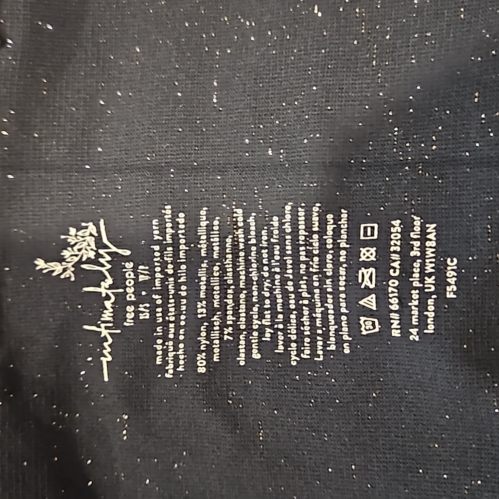 Free People Skinny Strap Seamless Brami (Sparkly Gold/Blue),NWOT, XS/S - Picture 3 of 5